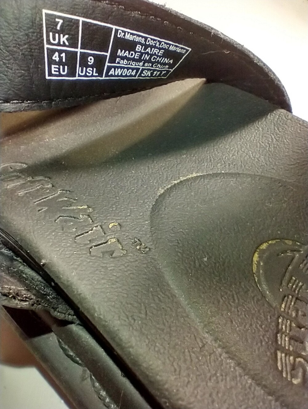 Dr. Martens Blaire Athena Black Leather Strap Sandals Women's sz 9. - Picture 11 of 12